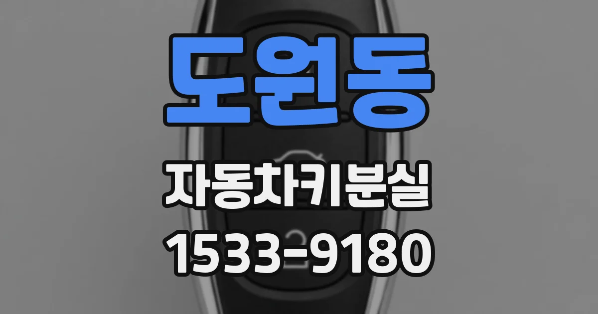 도원동 자동차키분실