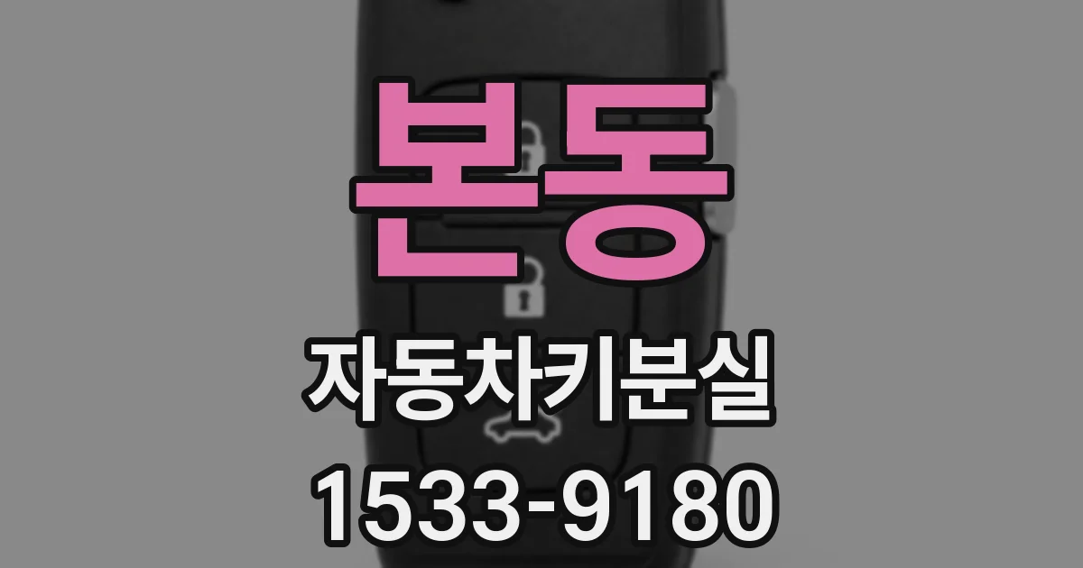 본동 자동차키분실