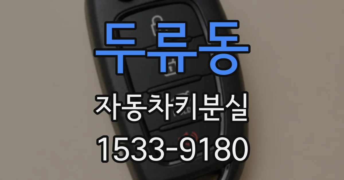 두류동 자동차키분실