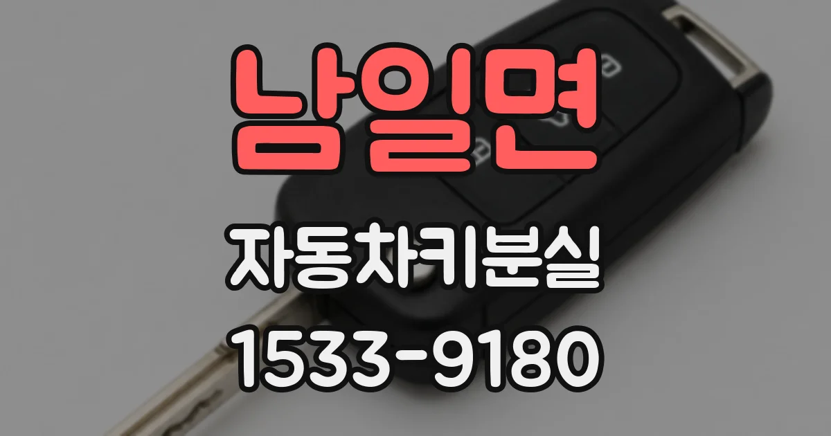 남일면 자동차키분실