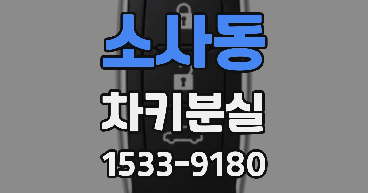 소사동 차키분실