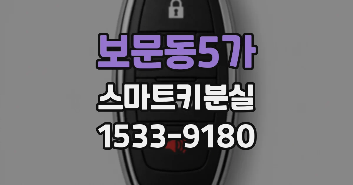 보문동5가 스마트키분실