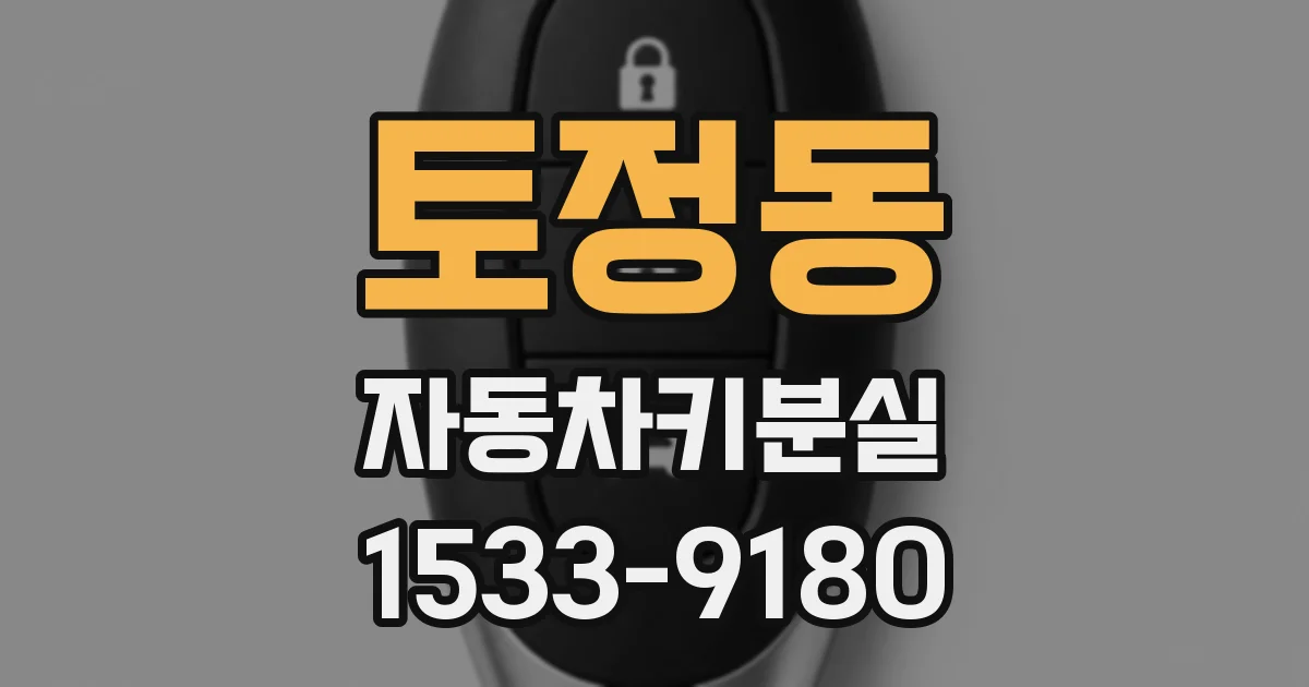 토정동 자동차키분실