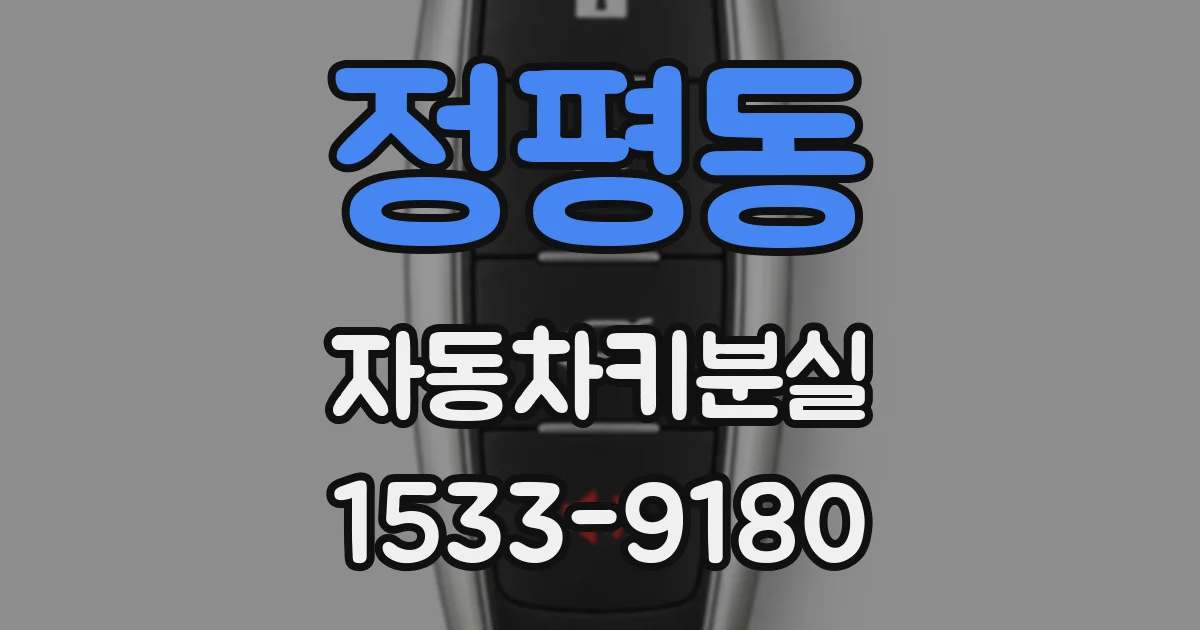 정평동 자동차키분실
