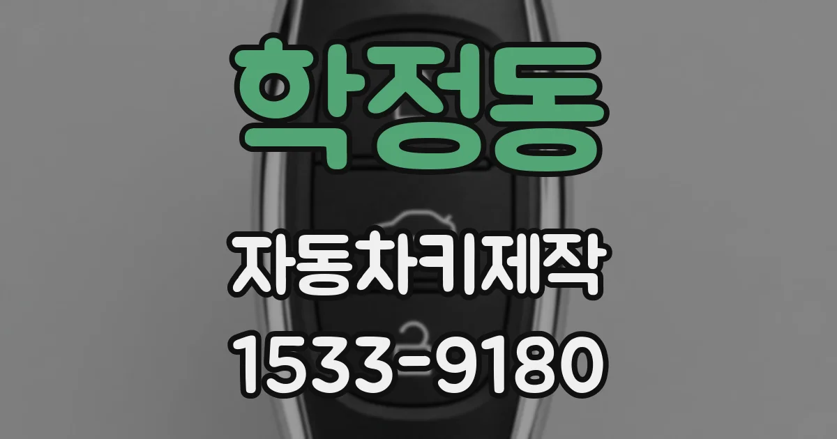 학정동 자동차키제작