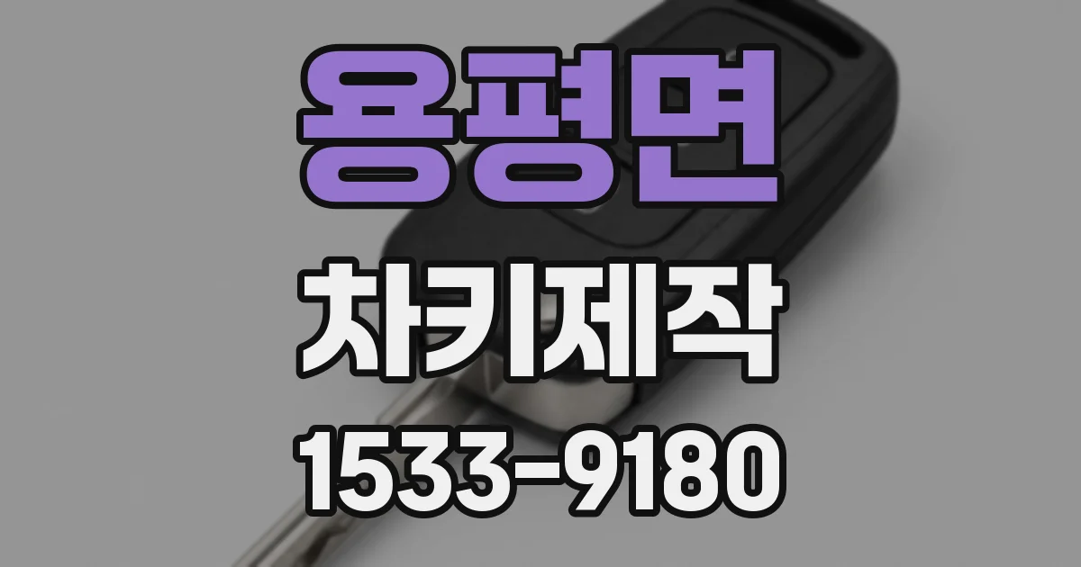 용평면 차키제작