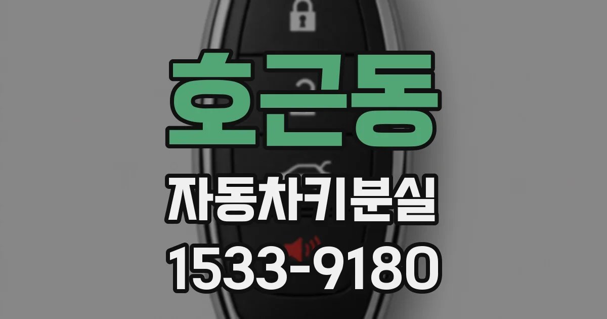 호근동 자동차키분실