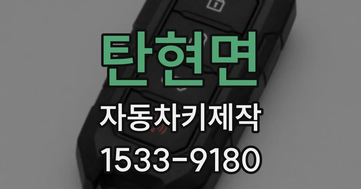 탄현면 자동차키제작