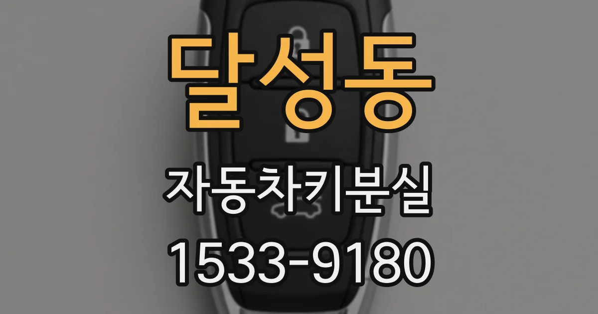 달성동 자동차키분실