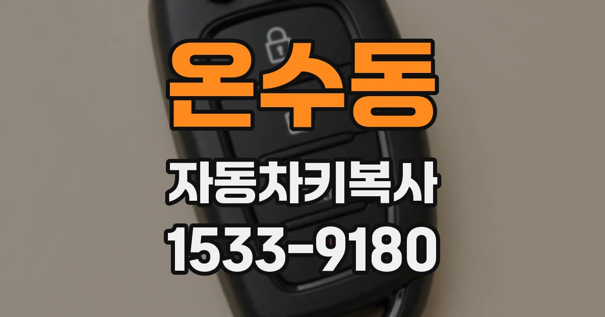 온수동 자동차키복사