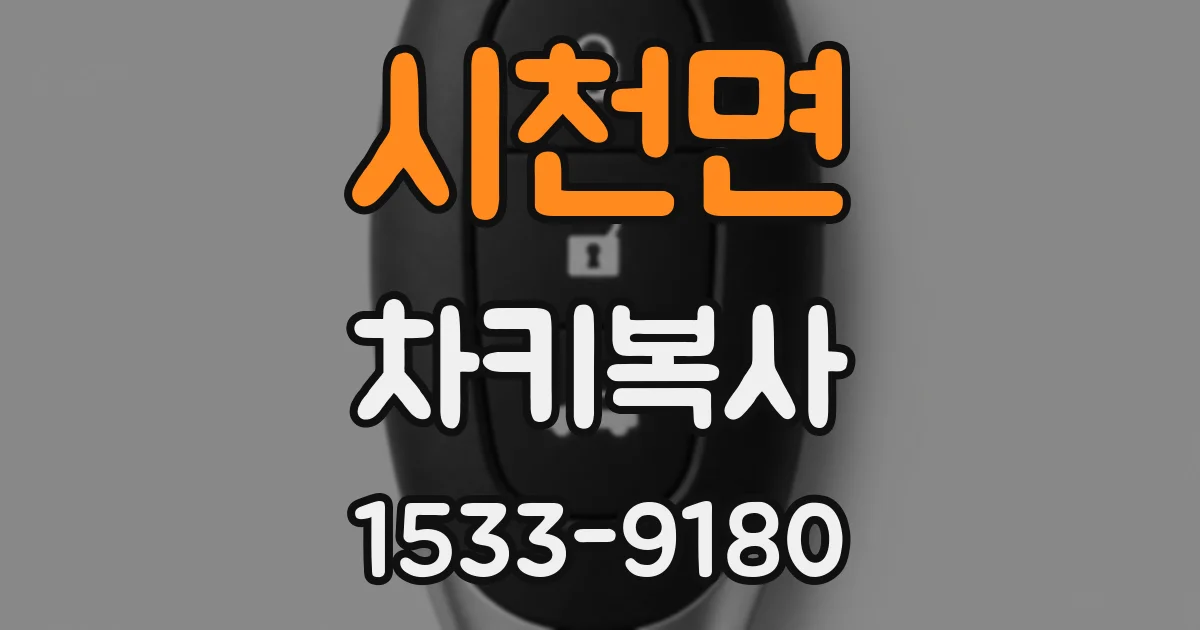 시천면 차키복사