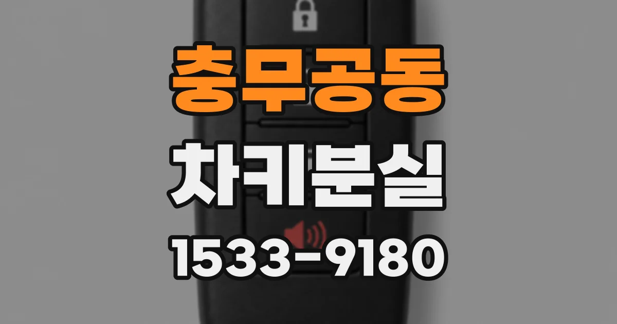 충무공동 차키분실