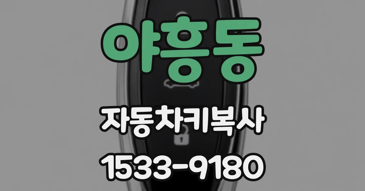 야흥동 자동차키복사