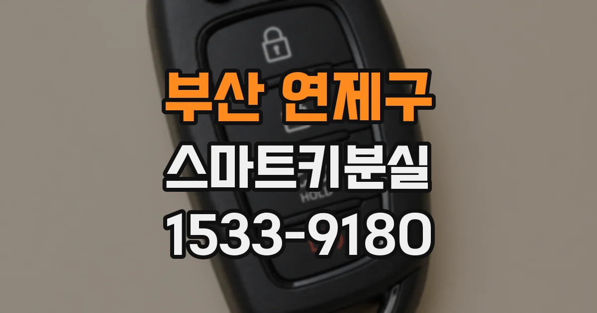 부산 연제구 스마트키분실