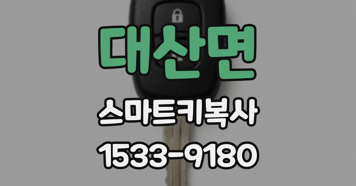 대산면 스마트키복사
