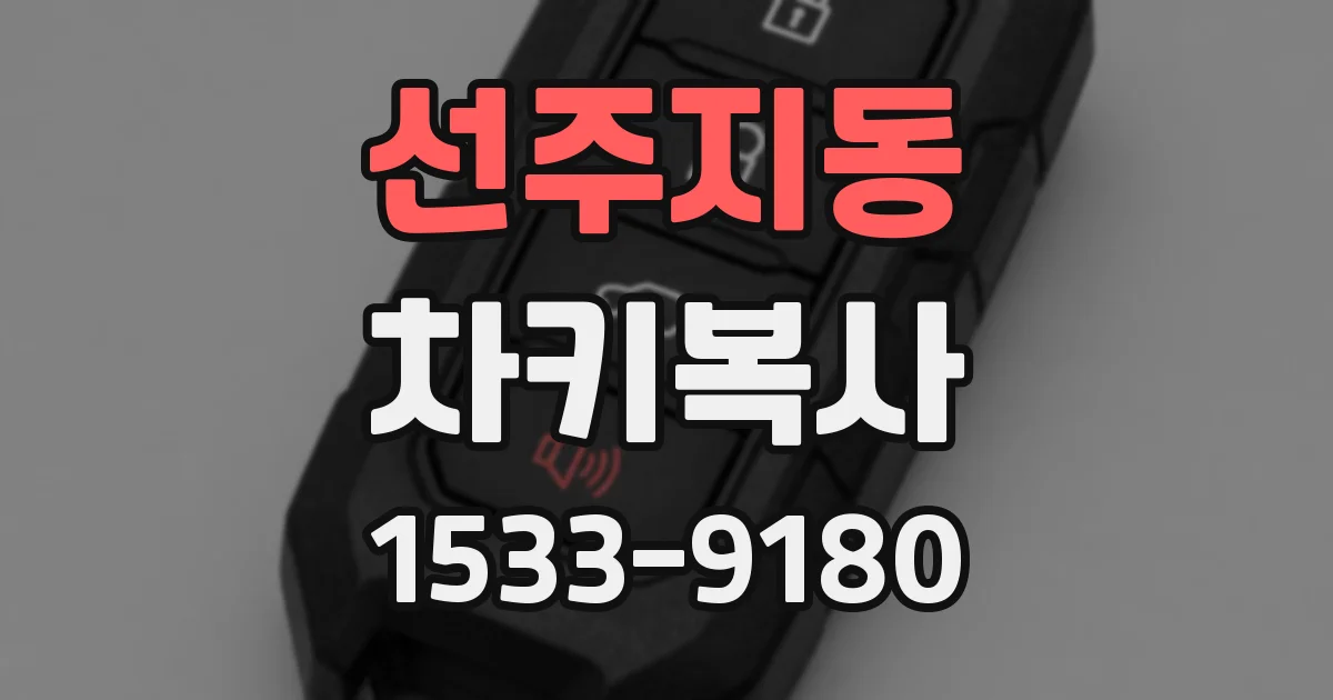 선주지동 차키복사