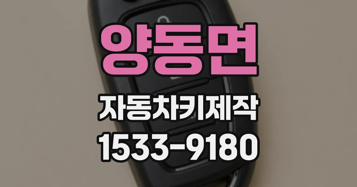 양동면 자동차키제작
