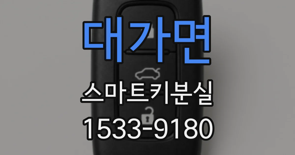 대가면 스마트키분실