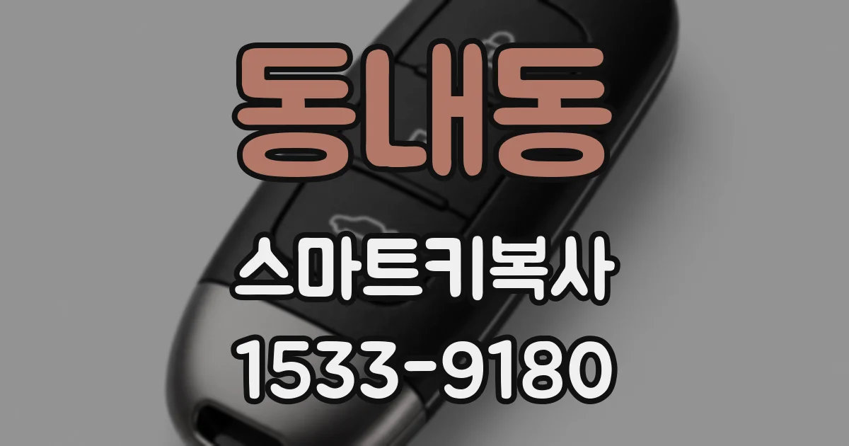 동내동 스마트키복사