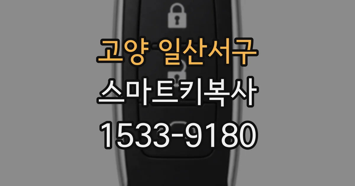 고양 일산서구 스마트키복사