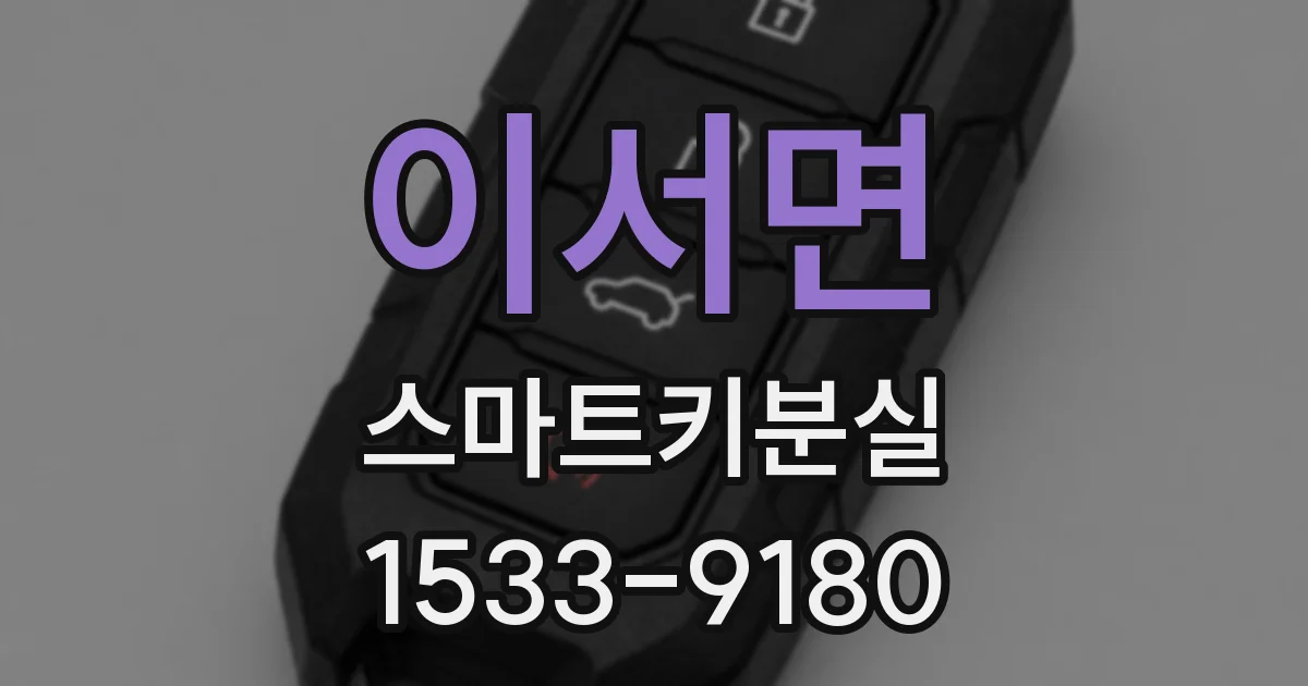 이서면 스마트키분실