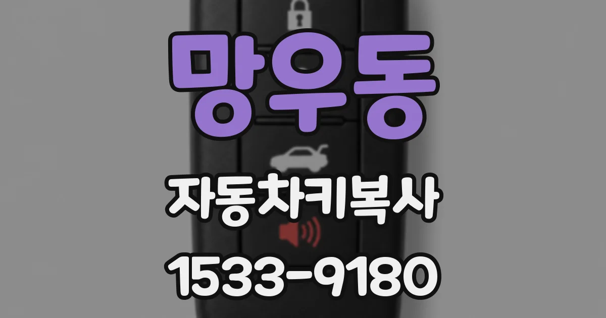 망우동 자동차키복사