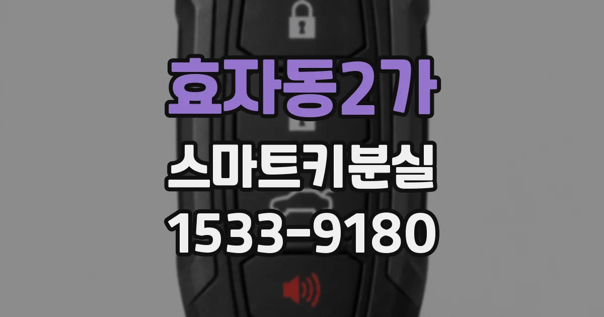 효자동2가 스마트키분실
