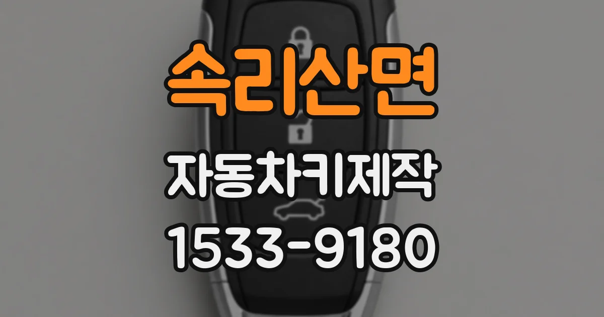 속리산면 자동차키제작
