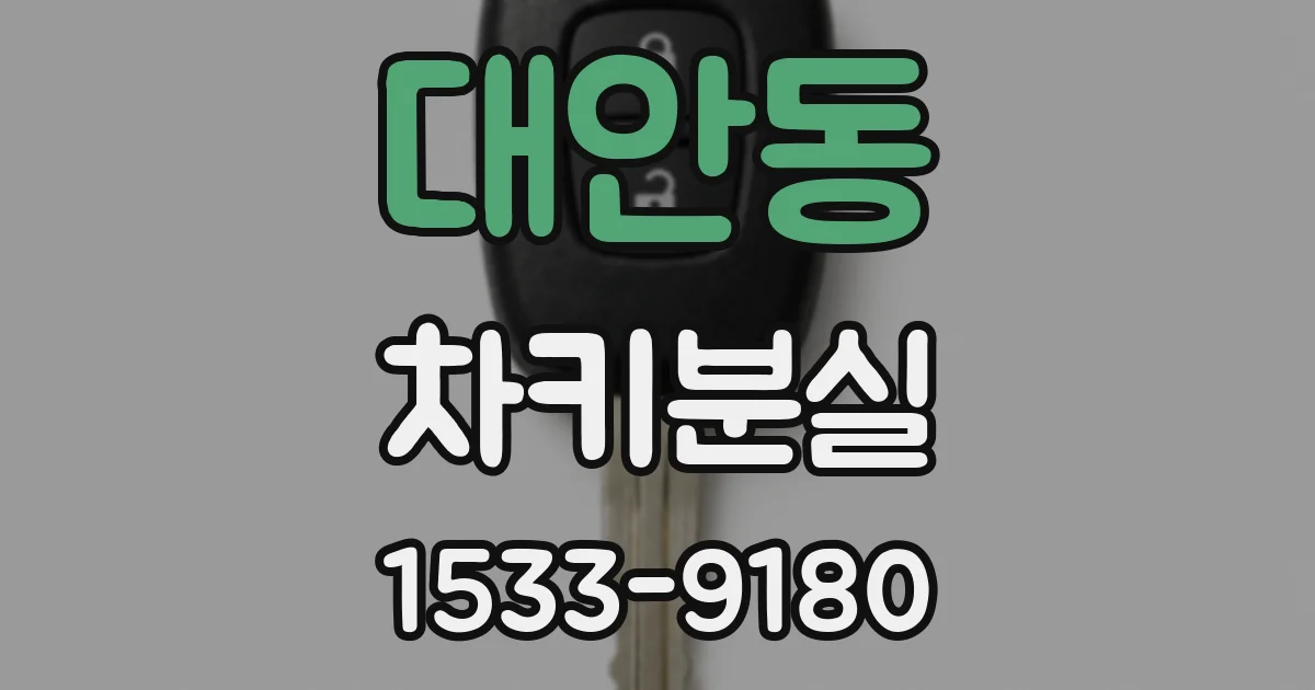 대안동 차키분실