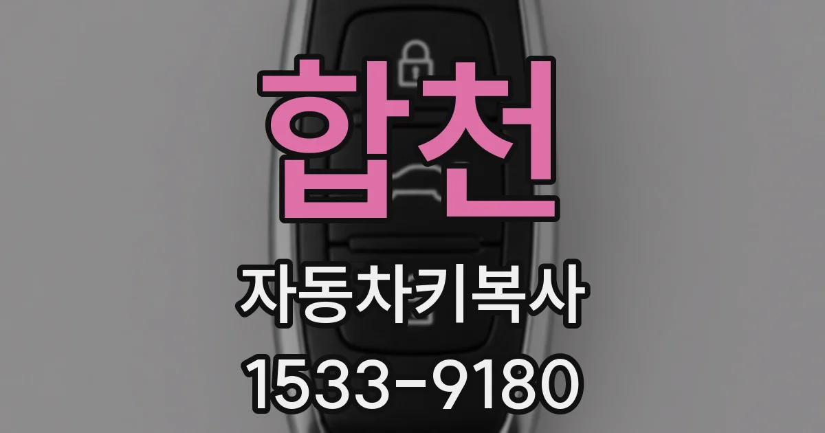 합천 자동차키복사