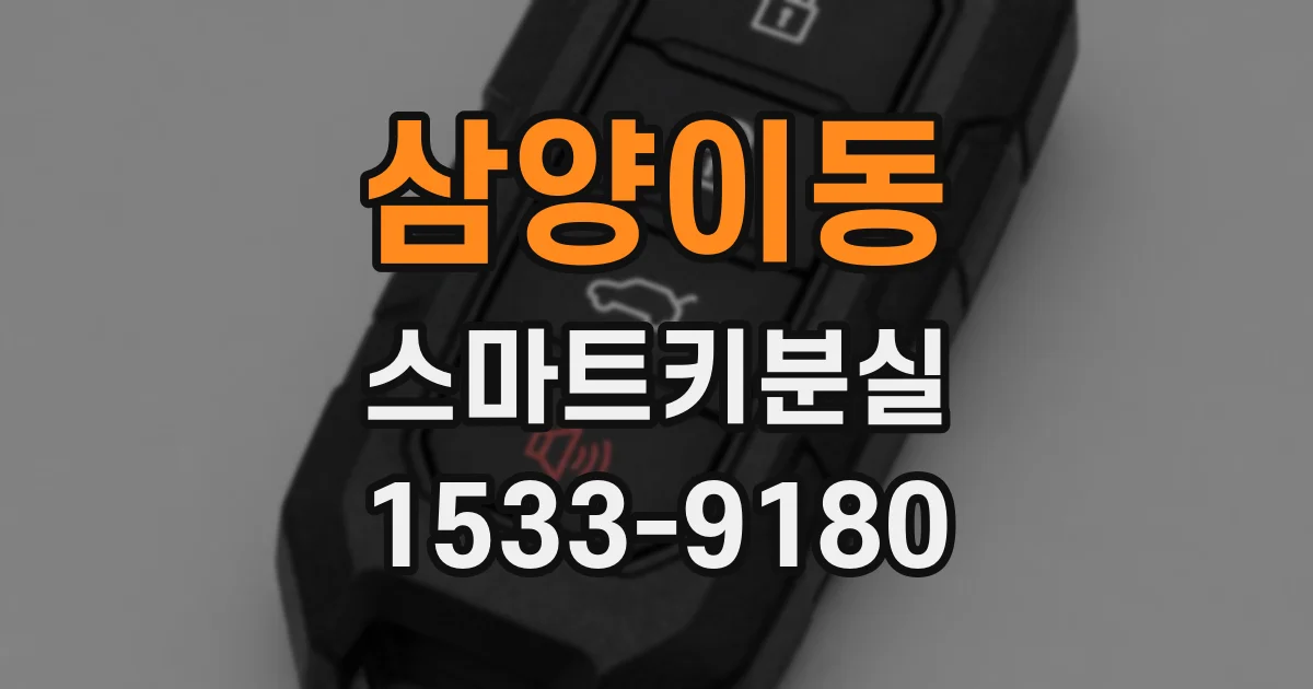 삼양이동 스마트키분실