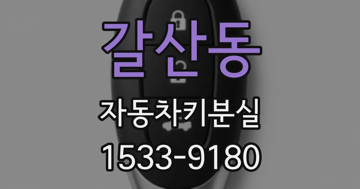 갈산동 자동차키분실