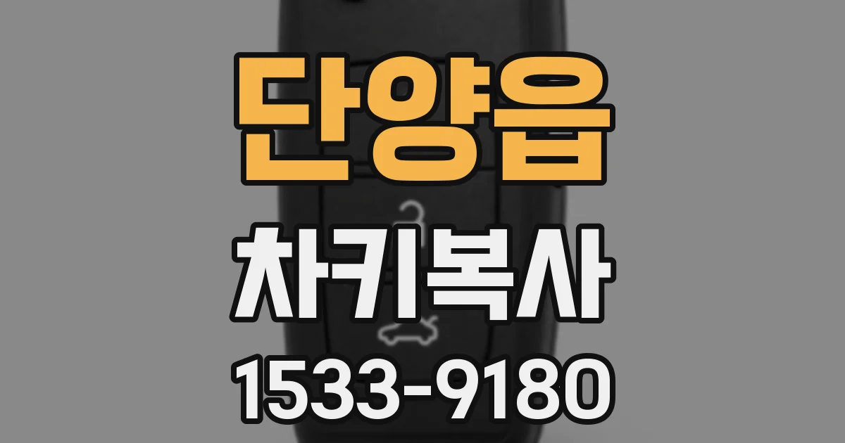 단양읍 차키복사