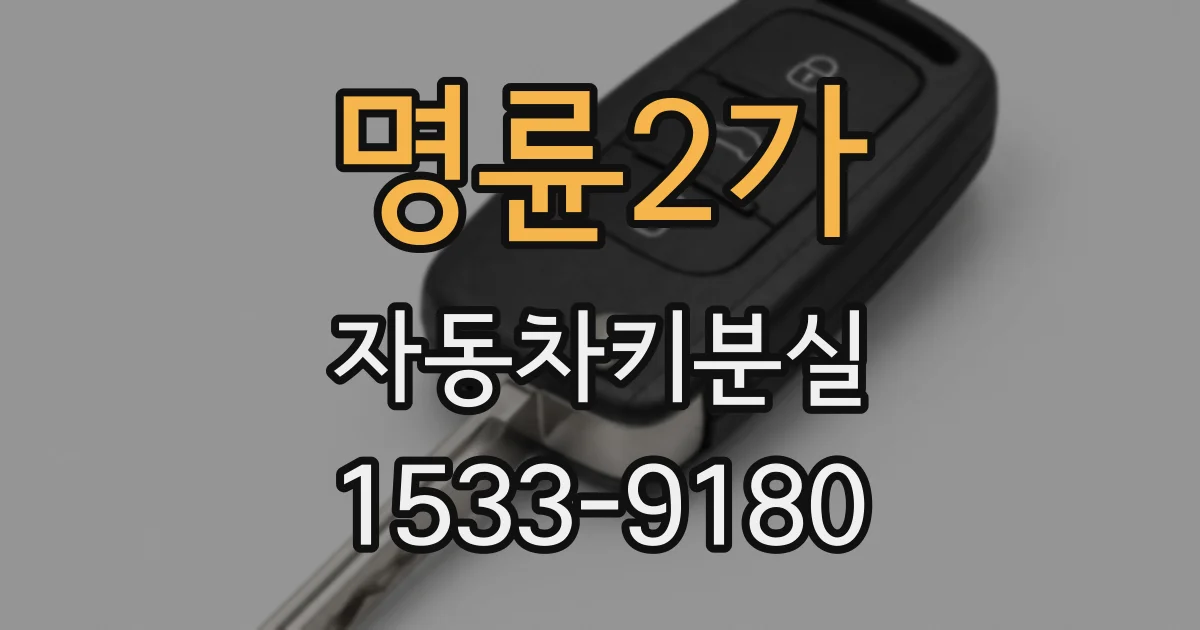명륜2가 자동차키분실