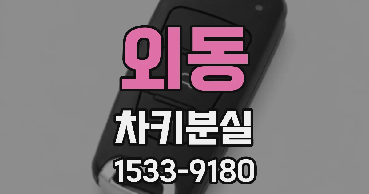 외동 차키분실