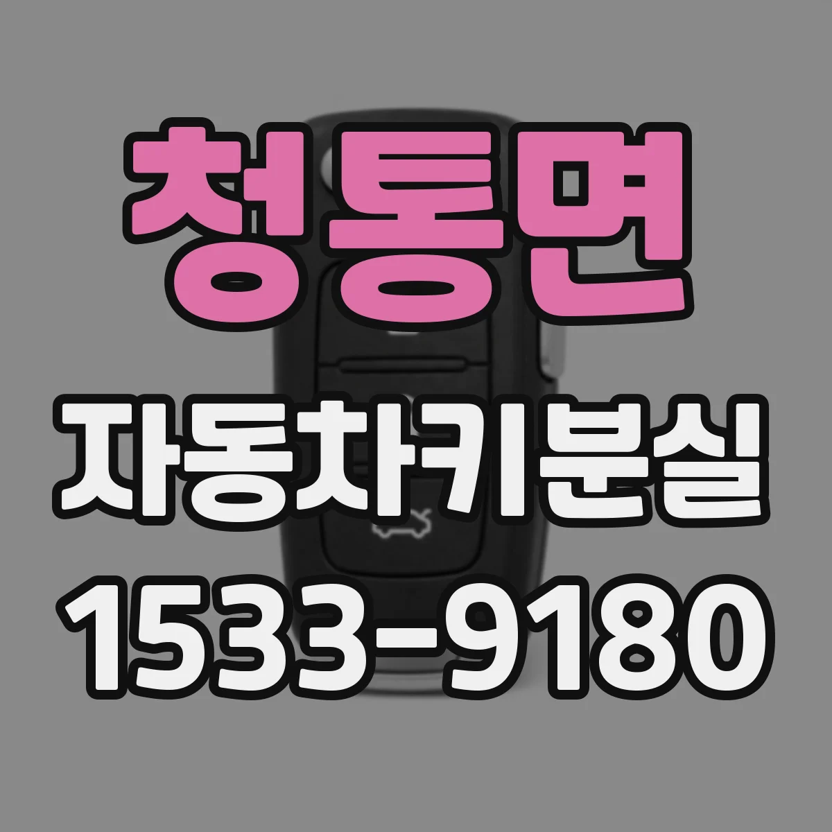 청통면 자동차키분실