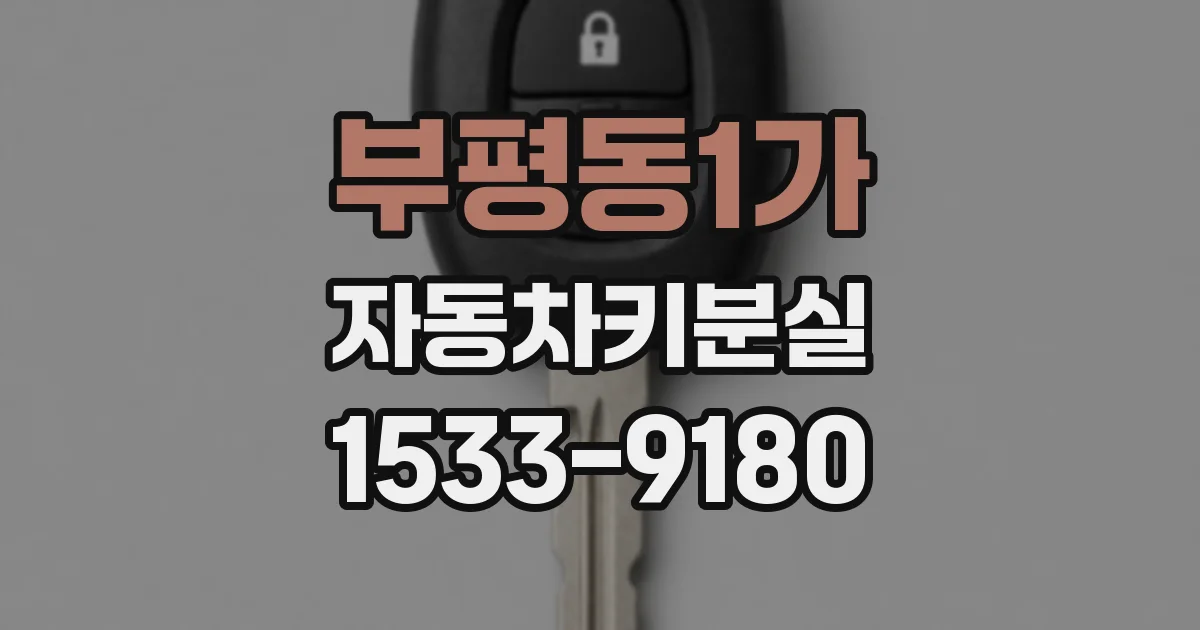 부평동1가 자동차키분실
