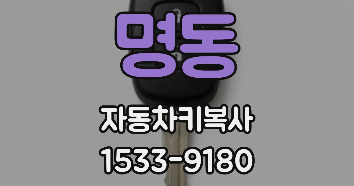 명동 자동차키복사