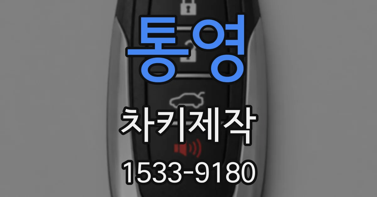 통영 차키제작
