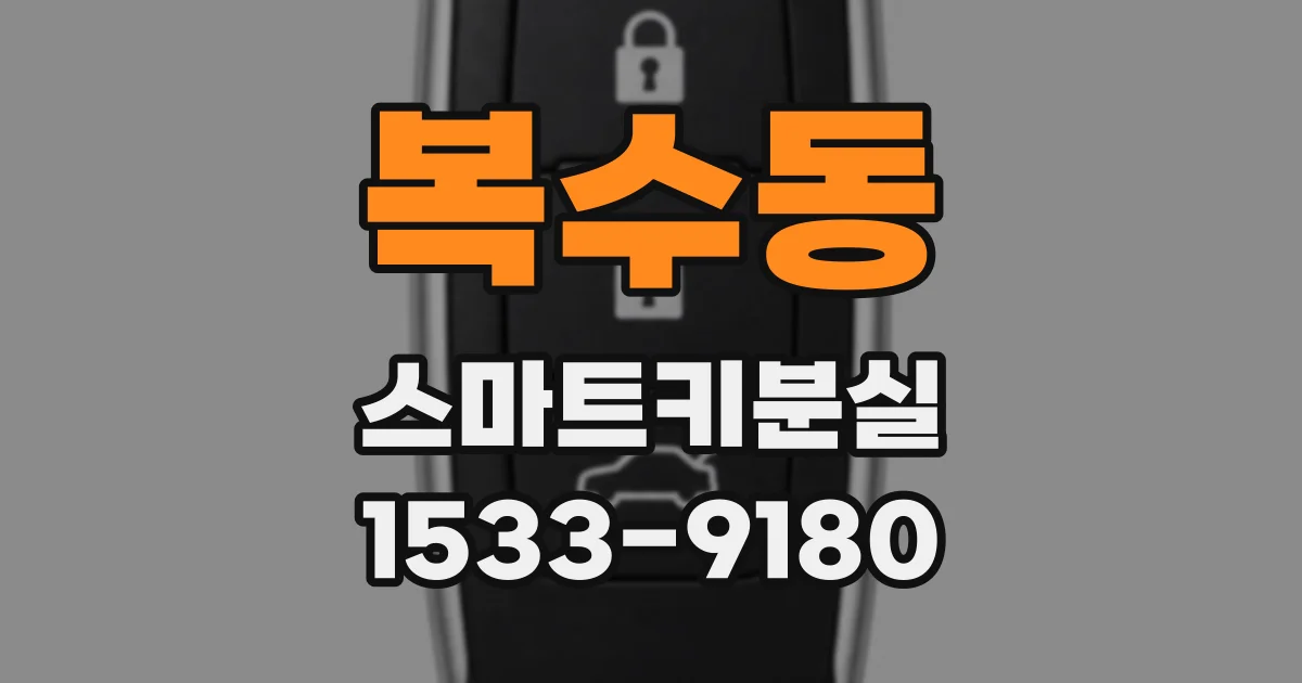 복수동 스마트키분실