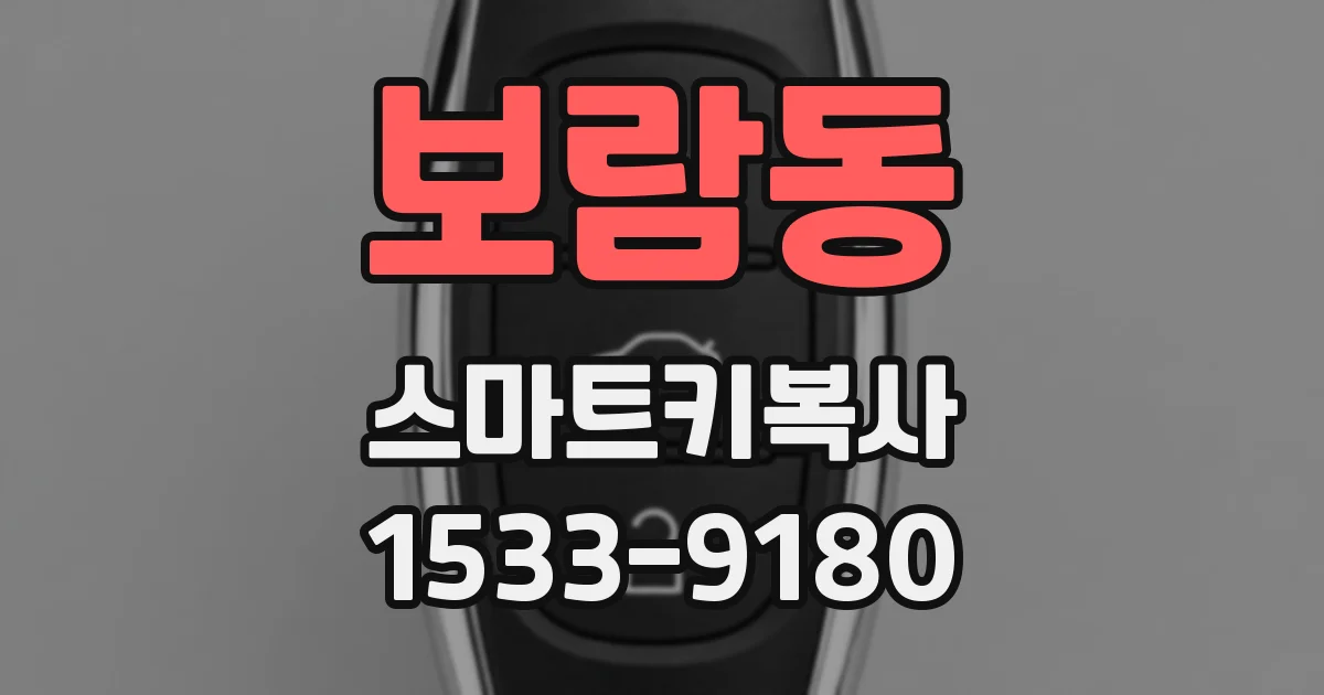 보람동 스마트키복사