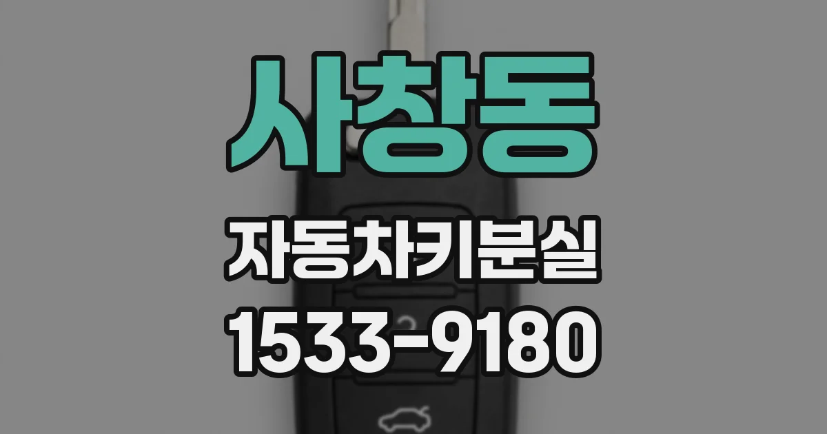 사창동 자동차키분실