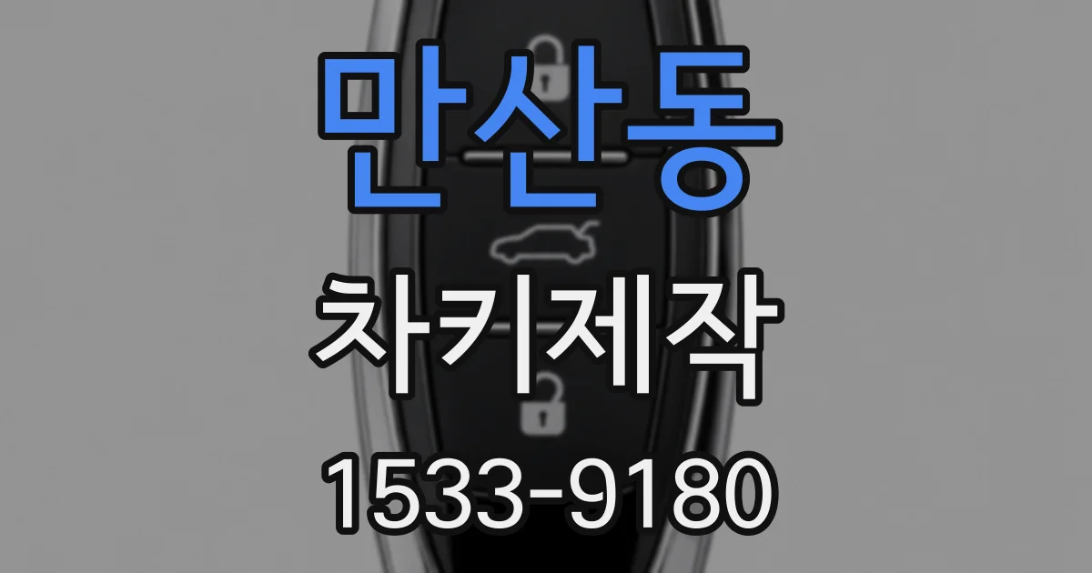 만산동 차키제작
