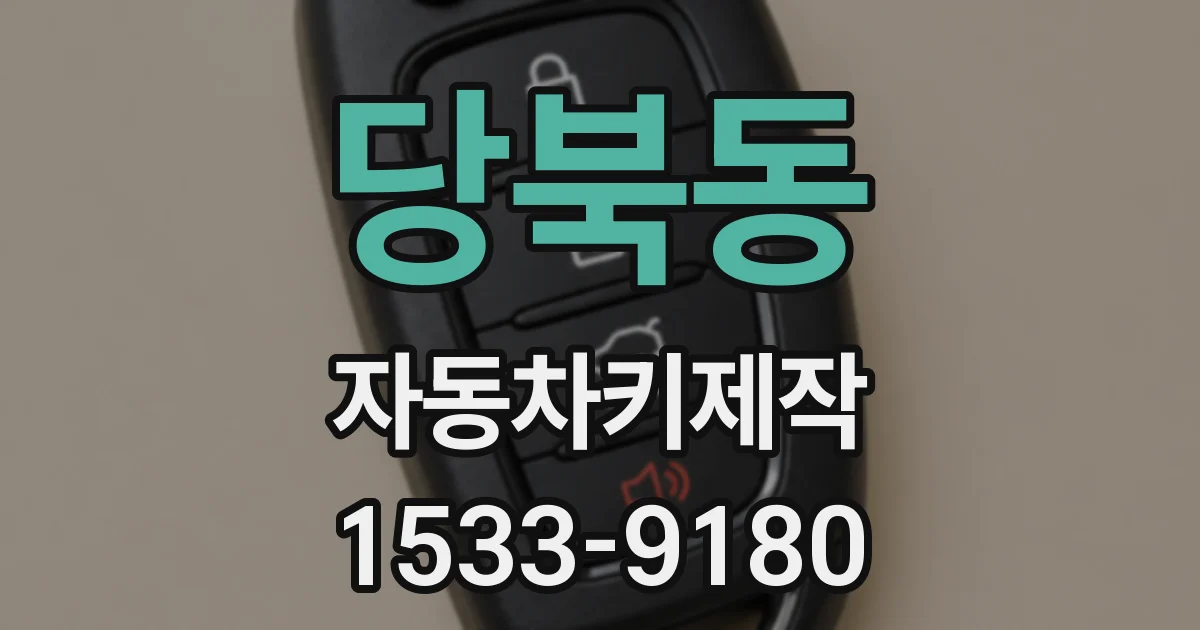 당북동 자동차키제작