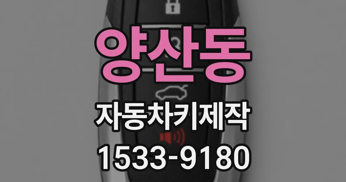 양산동 자동차키제작