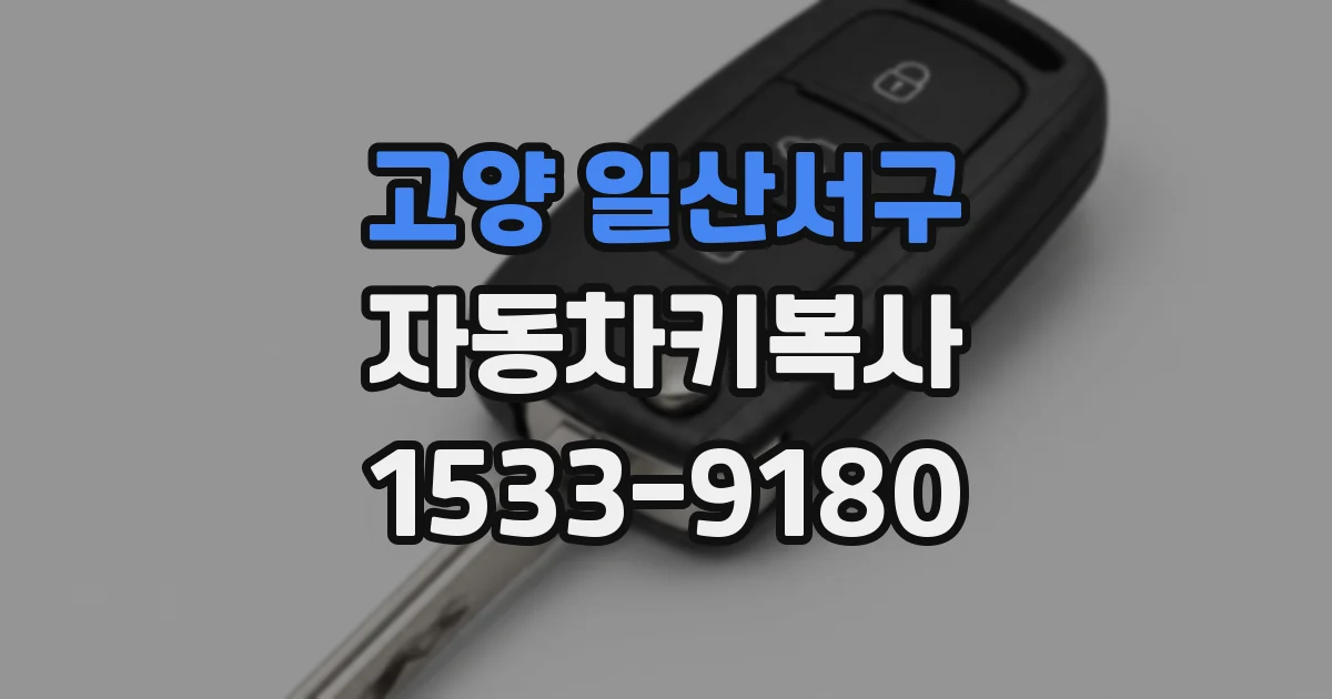 고양 일산서구 자동차키복사
