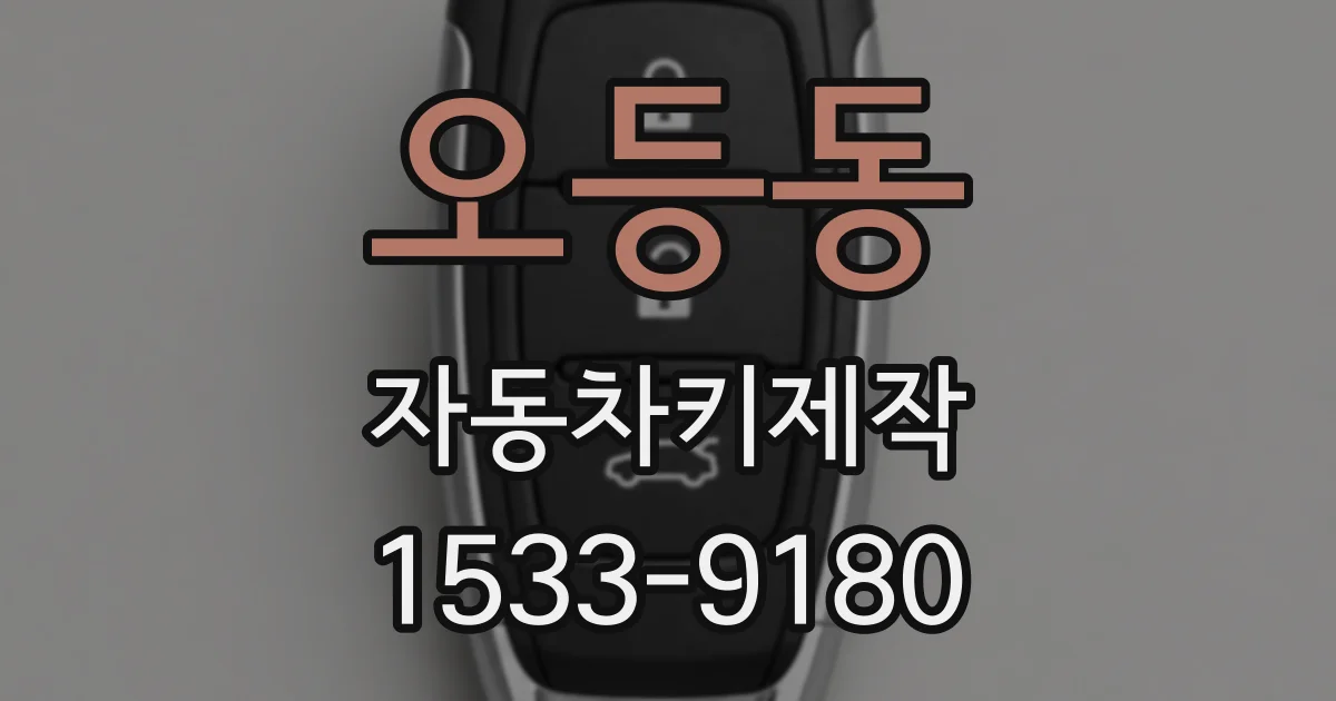 오등동 자동차키제작