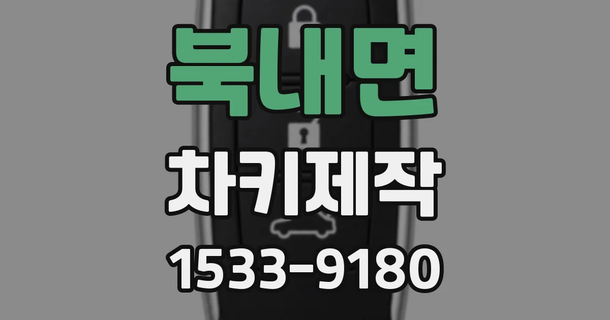 북내면 차키제작