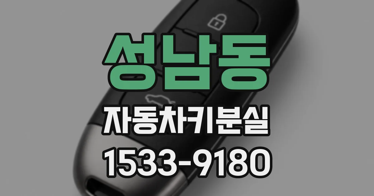 성남동 자동차키분실
