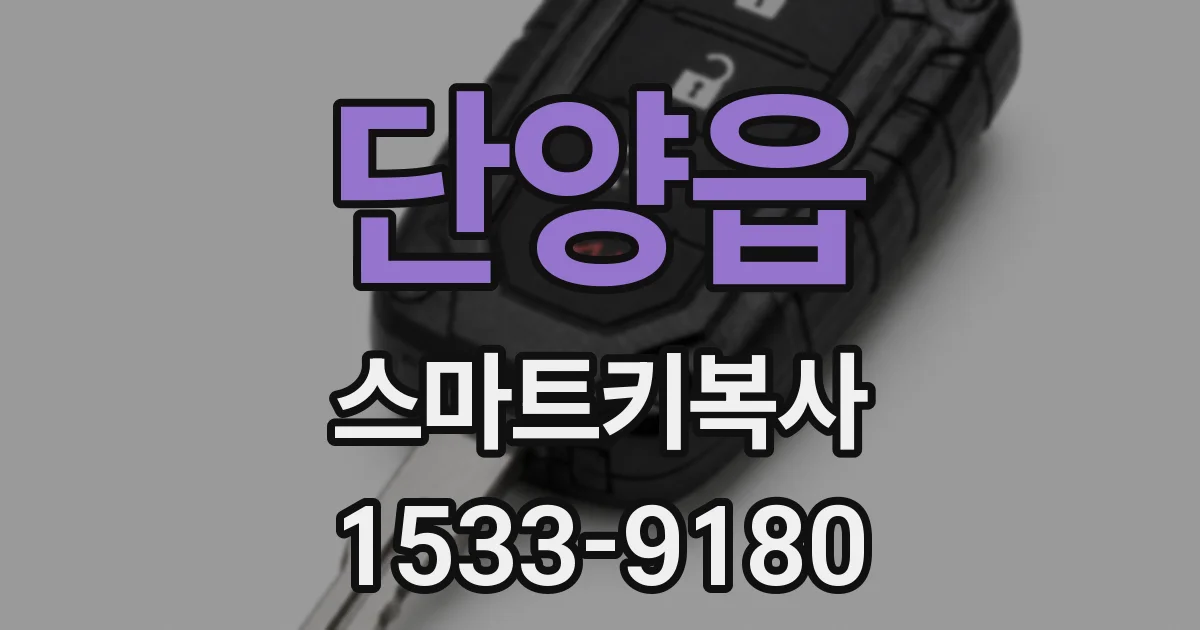 단양읍 스마트키복사